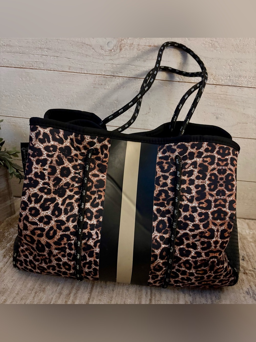 Girlie Girl Originals Leopard Neoprene Large Tote Bag